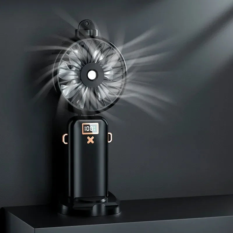 Mini Handheld Small Fan Portable Desk Misting Fan USB Rechargeable Portable Small Air Cooler Cooling Spray Humidifier Fan