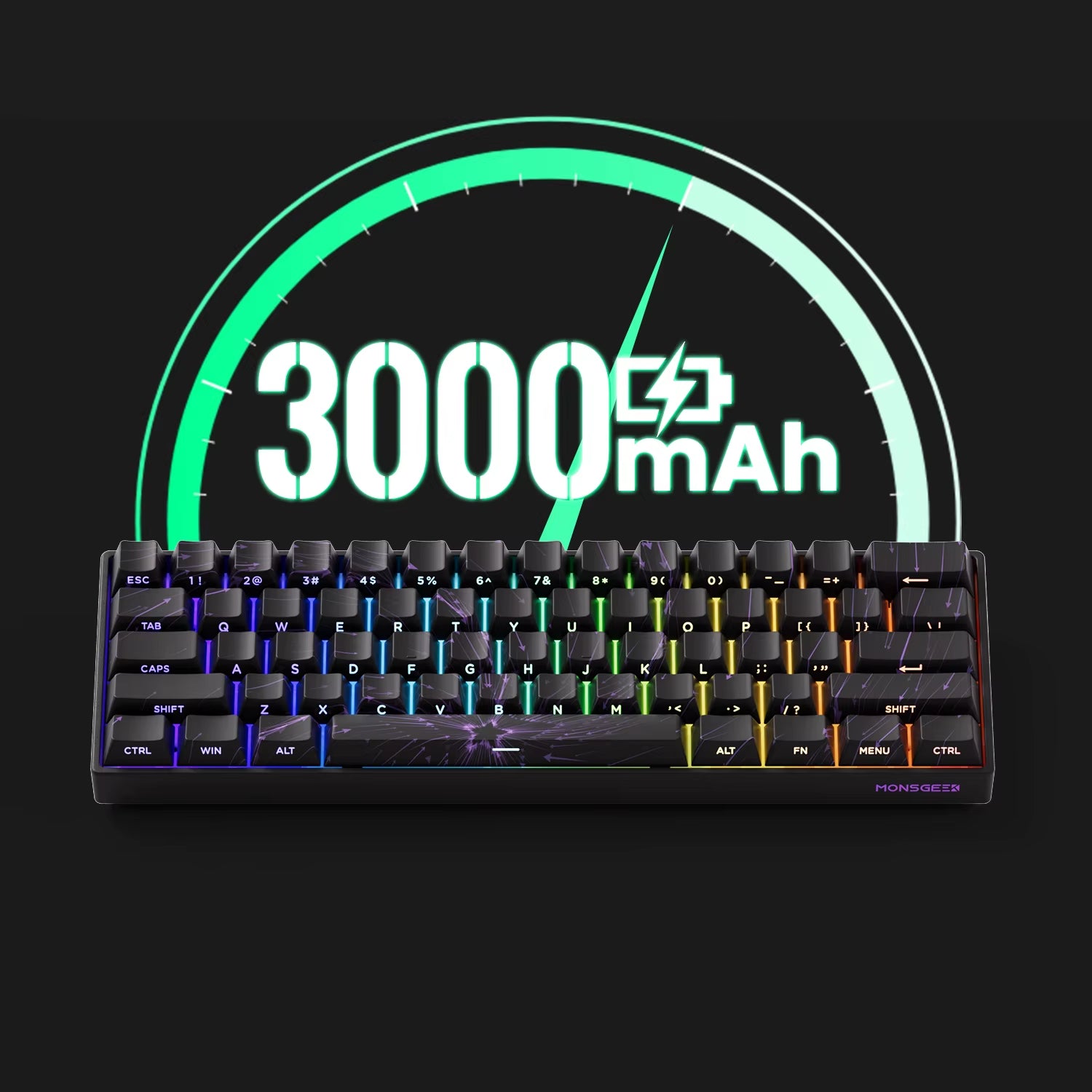 MONSGEEK FUN60 PRO&MAX Mechanical Keyboard with Magnetic Switches - 60% Wireless Gaming Keyboard with Rapid Trigger and 8K ARGB Customization