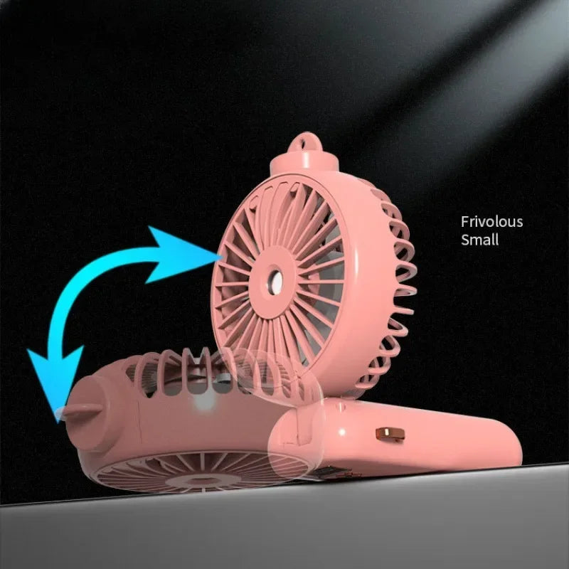 Mini Handheld Small Fan Portable Desk Misting Fan USB Rechargeable Portable Small Air Cooler Cooling Spray Humidifier Fan